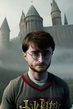 Young Daniel Radcliffe wearing Harry potter, particles, fog, smoke, octane render, render, 4k, vray, 3dmax, realistic