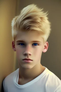 Blond haired 16 year old pretty boy