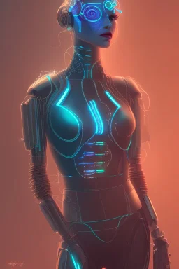 cyberpunk, head, women, portrai, tron, cyborg, robot