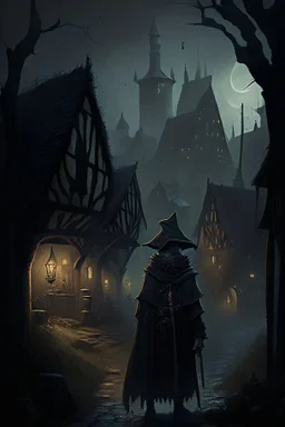 dark mayor of small medival village