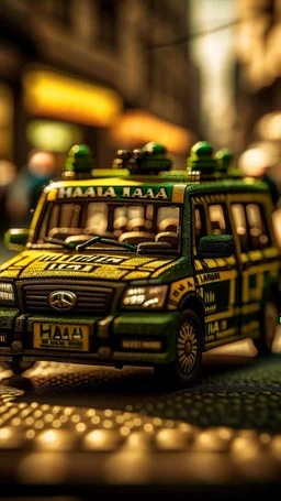 hamas über taxi, shot on Hasselblad h6d-400c, zeiss prime lens, bokeh like f/0.8, tilt-shift lens 8k, high detail, smooth render, down-light, unreal engine, prize winning