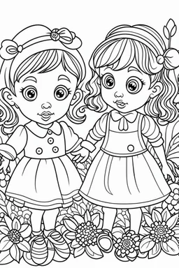 coloring page for kids, coloring book , cartoon style, thick outline, low details, no shading, no color