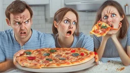 married couplevery mad about moldy pizza