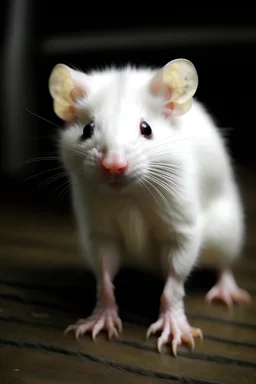 Suspicious albino rat