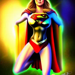 ultra detailed portrait of busty beautiful SuperGirl , wearing a bikini plate armor, extremely detailed digital painting, extremely detailed face,crystal clear green eyes, in the style of robert e howard and pablo oliveira and Ken Kelley and Gustav Klimt ,mystical colors,perfectly centered image, perfect composition, rim light, beautiful lighting,8k, stunning scene, raytracing