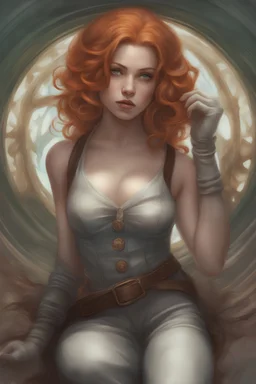 Annely Gerritsen ginger hair of land fantasy bombshells Artgerm Style by Joe Fenton and Stanley Artgerm and Tom Bagshaw and Tim Burton cut fantasy bombshells ull body.Arms down at her sides. Teenage girl. Young adult. Nineteen.portraits of lovely fantasy bombshells.highest quality gorgeous women ultra sharp 8k uhd smooth sharp focus highly detailed cgsociety artstation hq behance hd trending on artforum illustration photorealistic digital painting