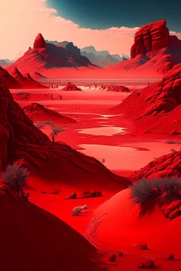 a red blooded desert valley