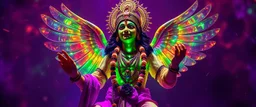 Transparent Krishna bird beats toxicity with goa trance