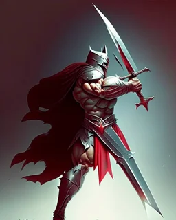 super killing machine man with a sword-like spear