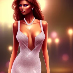 Sexy women diamonds dress full image