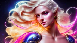 Lexica Aperture v2 Hyper detailed ultra sharp, trending on artstation, vibrant aesthetic, smiling blonde ethereal subtle (((smiling)))+++ luminous heavenly goddess, angel, colorful, psychedelic, ornate, intricate, digital painting, concept art, smooth, sharp focus, illustration, not human anthropomorphic alien cyborg, art by artgerm and greg rutkowski and h. r. giger, louis royo, salvador dali, 8 k