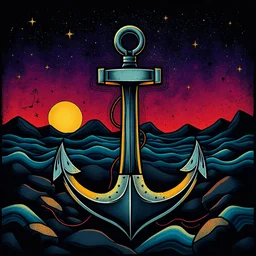 Anchor, music, covenant, band art, Dave Quiggle style, cd laayout