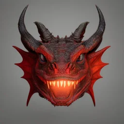 red dragon, dragon portrait, portrair, dragon head, dragon face, big eyes, fangs, dragon with horns, 8k resolution, high-quality, fine-detail, fantasy, incredibly detailed, ultra high resolution, 8k, complex 3d render, cinema 4d