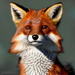 award winning portrait painting of a female anthropomorphic fox with fur instead of skin, (backlighting:1.4), digital painting, concept art, smooth, sharp focus, rule of thirds, intricate details, medium shot, (shallow depth of field:1.1), 4k, furry, fluffy, fursona, large tail, fluffly tail