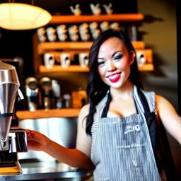 gorgeous female barista