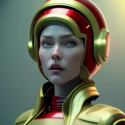 woman, rounded face, red hair, round helmet, retro futuristic, latex coat, soft color, highly detailed, art stations, concept art, smooth, unreal engine 5, god rays, ray tracing, RTX, lumen lighting, ultra detail, volumetric lighting, 3d, finely drawn, high definition, high resolution.