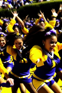 cheerleating purple and gold