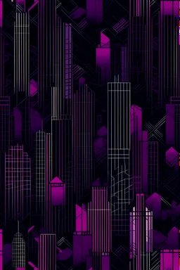 city pattern violet to magenta with black background