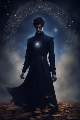 сын полуночницы выглядит как тень, сотканная из звездной пыли и опавших листьев. В его глазах – глубина ночного неба, хранящая секреты ушедших эпох. Кожа его тонка, словно пергамент, и на ней едва заметно проступают линии, напоминающие карту неведомых созвездий. Он носит одежды из темных, струящихся тканей, которые шепчут при каждом движении. Его походка тиха и грациозна, как у дикого зверя, крадущегося в ночи. В его присутствии ощущается некая отстраненность, будто он лишь гость в этом мире,