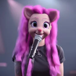 pinkie pie vocalista feminina da banda Linkin park em uma entrevista em los Angeles