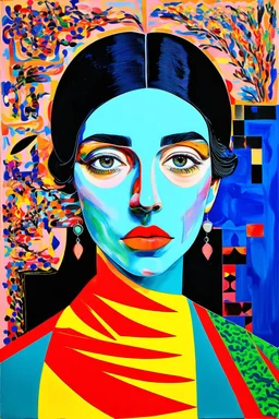 Unintegrated parts of your soul; optical art with a bit of surrealism and the color palette of Matisse