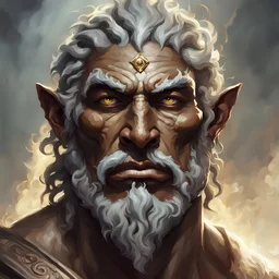 dnd, portrait of god-like human from ancient time