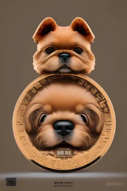 dog meme crypto coin design illustration