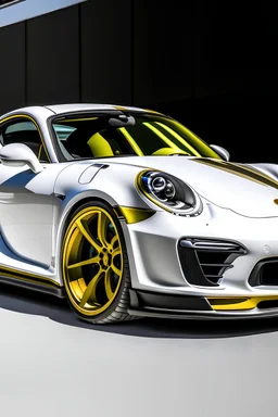 Porsche 911 Gt3 RS white with gold flimes