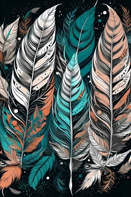 Modern Bohemian Feather Prints image