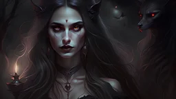 Lilith, dark and mysterious in the night