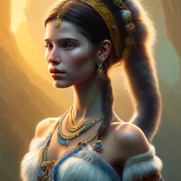 young davy crocket as gypsy woman with arms above her head ,yoga artist , 4k, Masterpiece, perfect eyes , Cinematic Lighting, Realistic, Sharp Focus, Centered, Beautifully Lit, Bioluminescent by Stanley Artgerm Lau