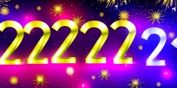 Happy New Year 2023 - golden numbers in holiday night 2023