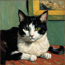 Portrait of a cat by Van Gogh