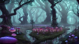 a high quality digital painting of a mystical ((enchanted forest)) with glowing mushrooms, ancient trees, fairies, and a hidden pathway, fantasy art, magical, vibrant colors, ethereal atmosphere, dreamlike, detailed, whimsical, nature scene, concept art, immersive, 4k