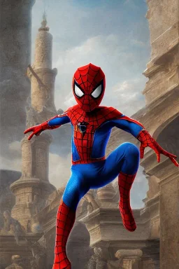 Baby Spiderman in renaissance Italy