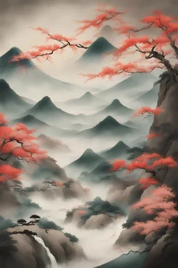Japanese style painting with uniqueness