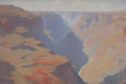 A canyon filled with canvas paint painted by Claude Monet