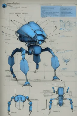 blueprint of robot grashopper