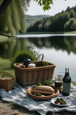 A picnic by the lake