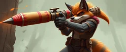 spider fox orc holding bazooka