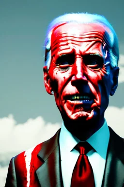 Ultra realistic image, joe biden zombie, zombie performance, suit, skull, blood, torn arm, night, walking twisted, waist up view, thriller style, dark ambient, highly detailed, White House background, concept art, unreal engine 5, god rays, ray tracing, RTX, focal lighting, ultra detail, volumetric lighting, 3d, finely drawn, high definition, high resolution.