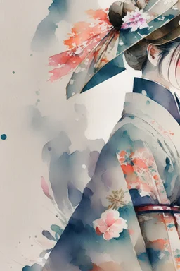 Taisho Sanshoku ,japanese,watercolor ,pattern,4k