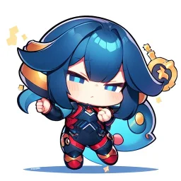 mega cute chibi with thumbs up