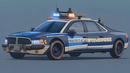 illustration of a gta 5 style police car