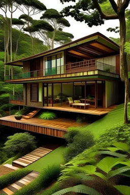 beatifull house in forest in brazil