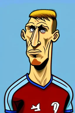 Tomas Soucek Czech football player ,cartoon 2d