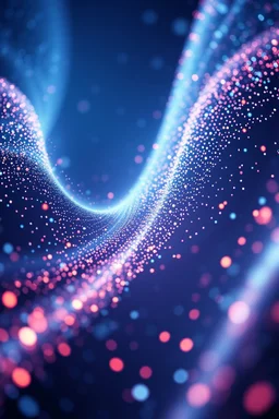 bright abstract particles waves length house music