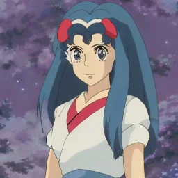 sailor moon con pelo largo i rubio, con traje blanco