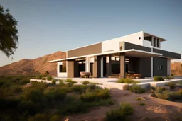 modern black home in desert dezeen architecture photography highly detailed