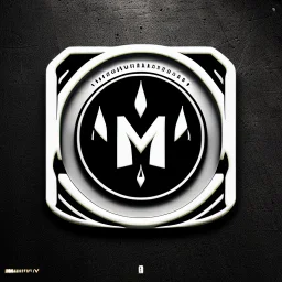 logo with the letter R end N, black and white